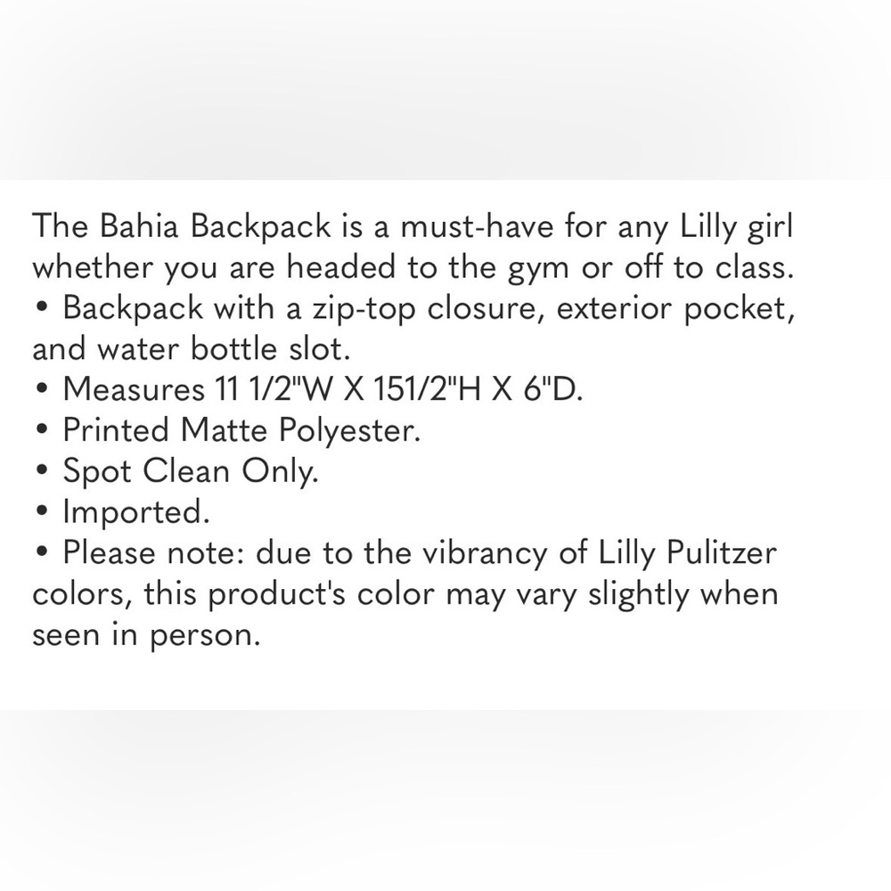 NWOT Lilly Pulitzer, Disney parks, large backpack, Dreamin’ Minnie Daisy Pink - Picture 4 of 4